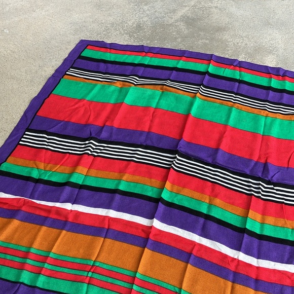 VTG Bold Stripe Lightweight Cotton Scarf - Picture 3 of 3